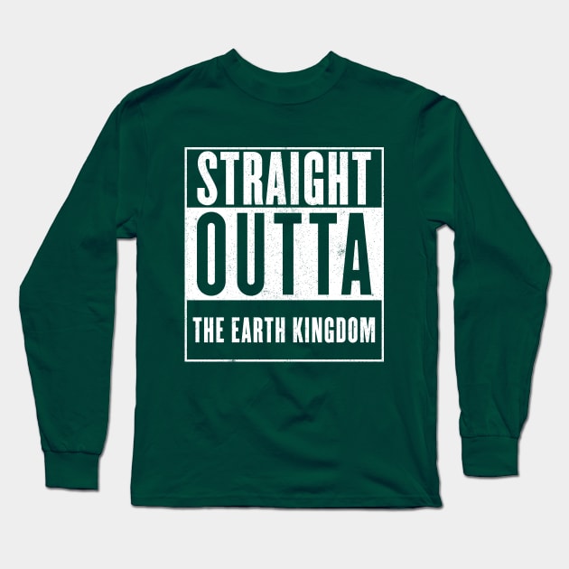 Straight Outta the Earth Kingdom Long Sleeve T-Shirt by EbukaAmadiObi19